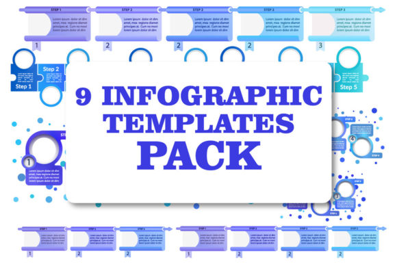 Blue Business Infographic Template Set: Streamlining Professional Data Visualization
