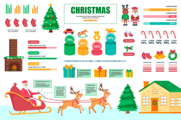 Christmas Infographic Design Template: Visualizing Holiday Data and Festive Workflows