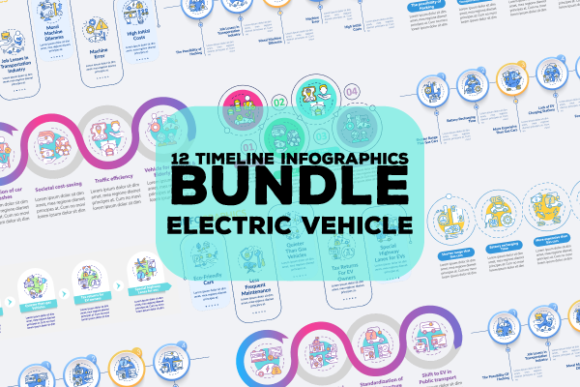 EV Trends Vector Infographic Bundle Guide