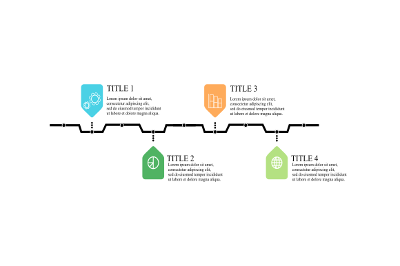 Infographic Startup Milestone Template: Visualizing Growth with JPG and EPS Files