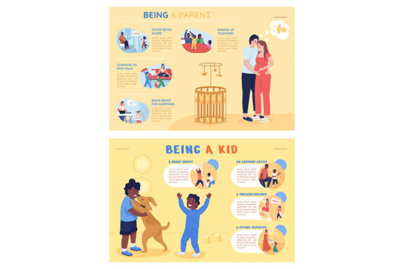 Parenting Vector Infographic Templates for Visual Storytelling