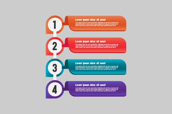 Set Colorful Design Element Infographic Guide