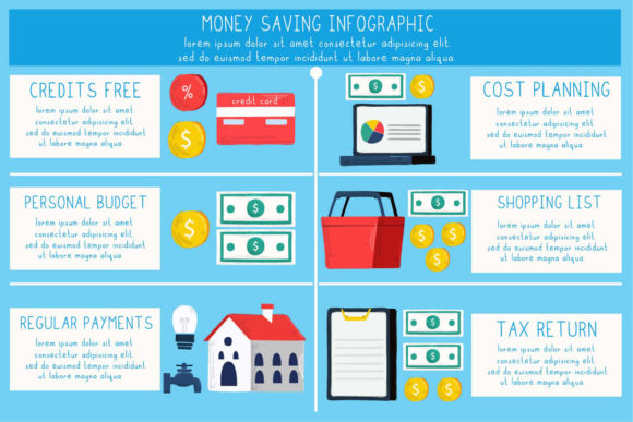 Strategic Application of Money Saving Infographic Illustration Assets
