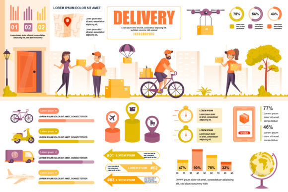 Streamlining Logistics Communication with a Delivery Infographic Design Template